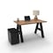 We'Re It A-Frame Writing Desk W/ Storage, 24 in D X 30 in H, 48 in W X Laminate AF4824-PED-WAL - alternate 2